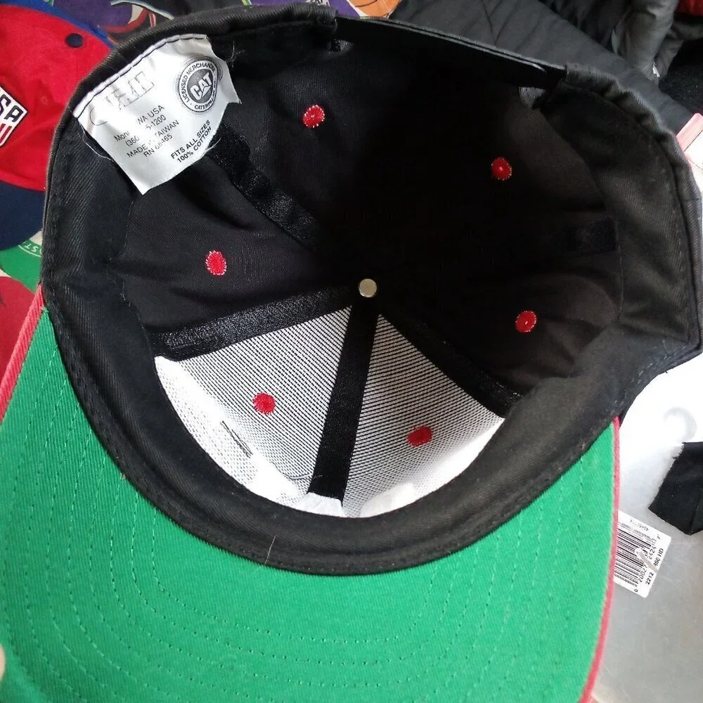 Vintage CAT Caterpillar Two Tone Snap Back Hat Cap